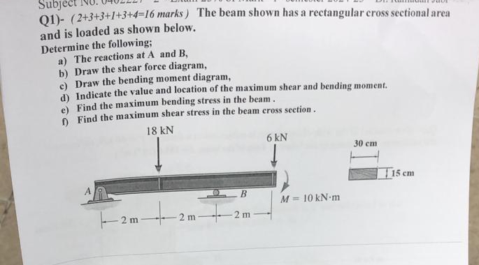 Q 1 ) - ( 2 + 3 + 3 + 1 + 3 + 4 = 1 6 marks ) The