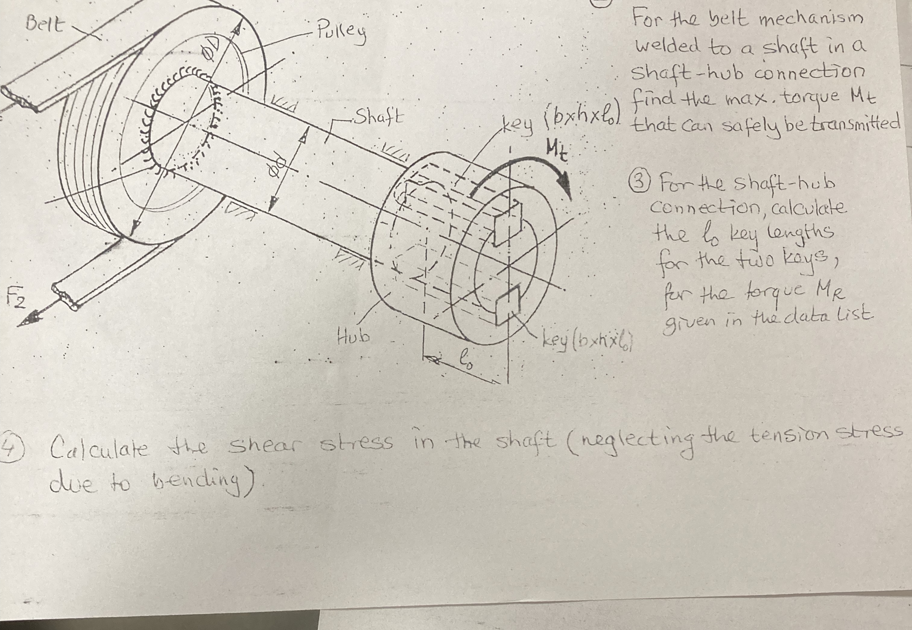 For the belt mechanism welded to a shaft in a
