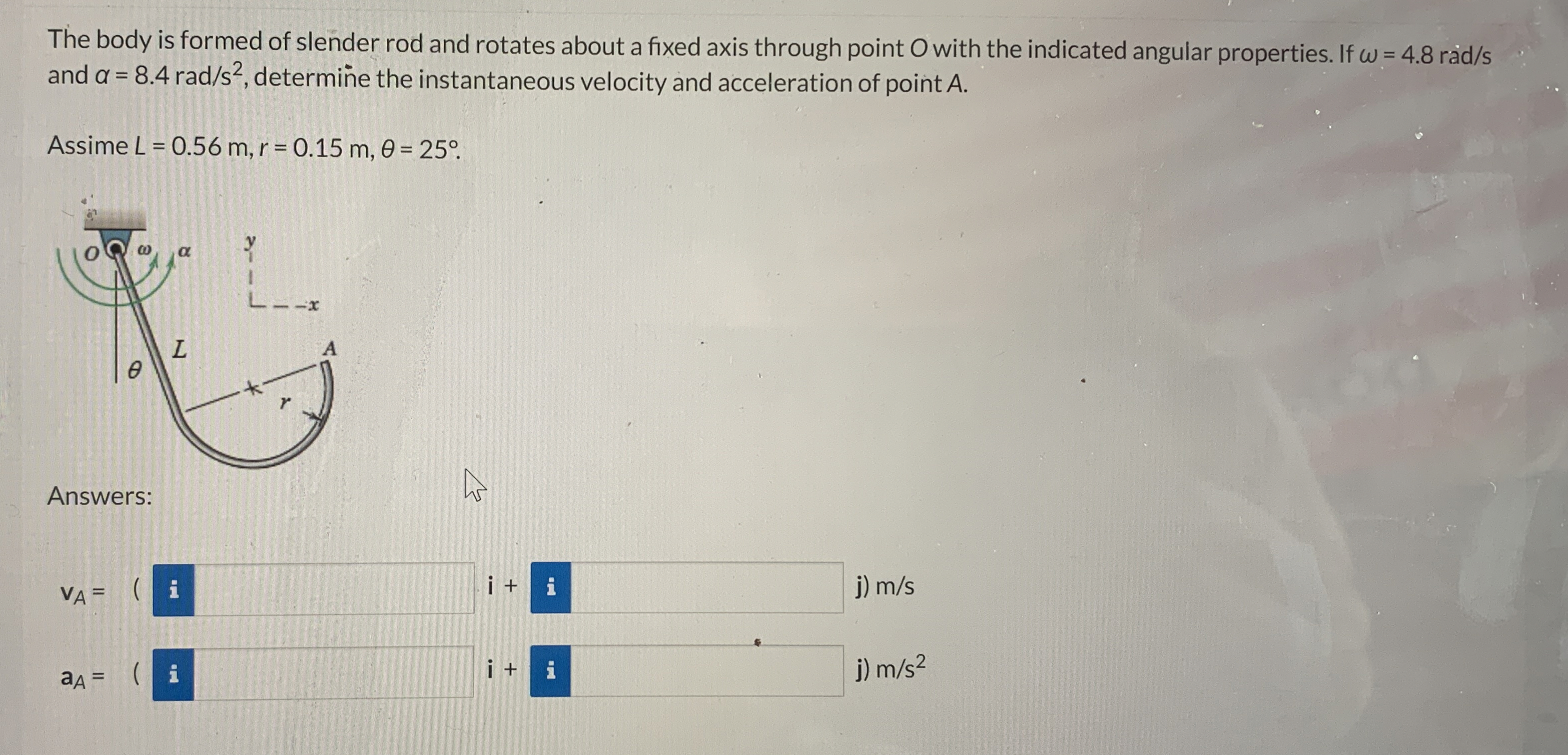 The body is formed of slender rod and rotates