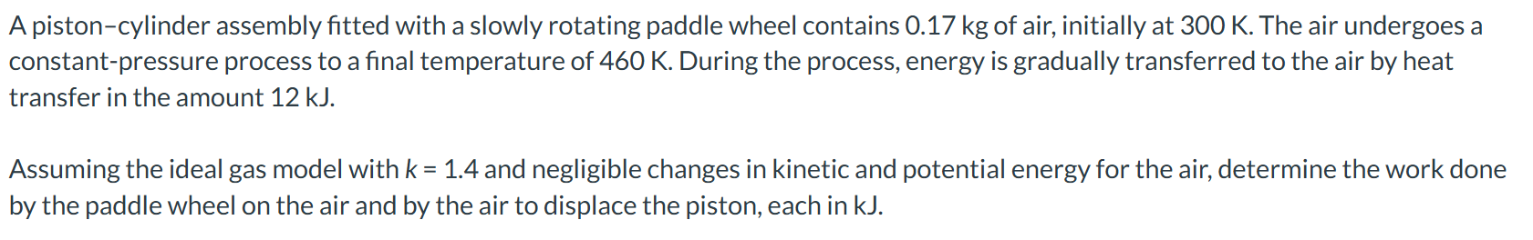 A piston - cylinder assembly fitted with a slowly