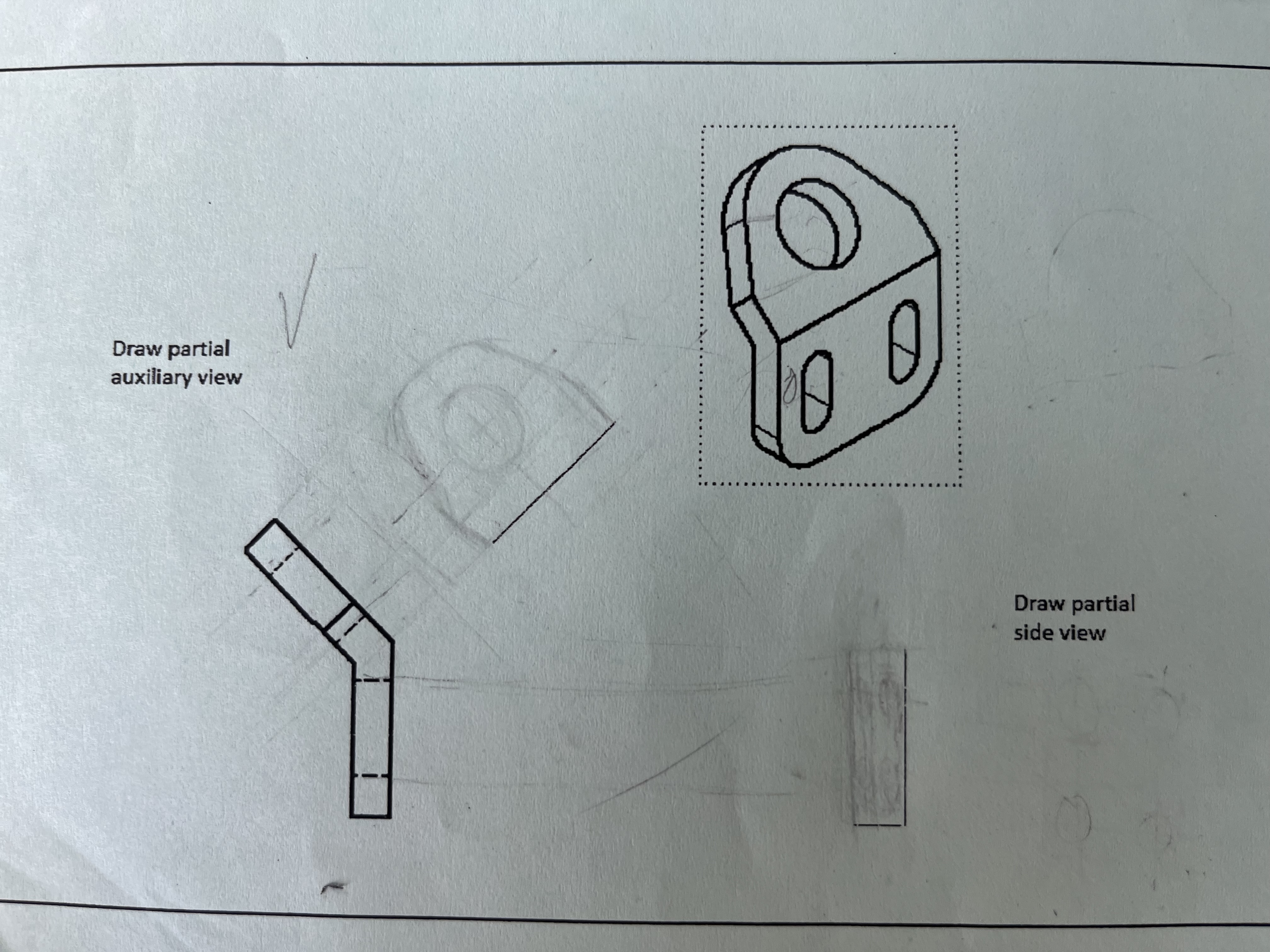 Draw partial Draw partial side view