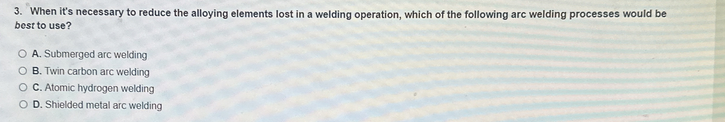 When it's necessary to reduce the alloying