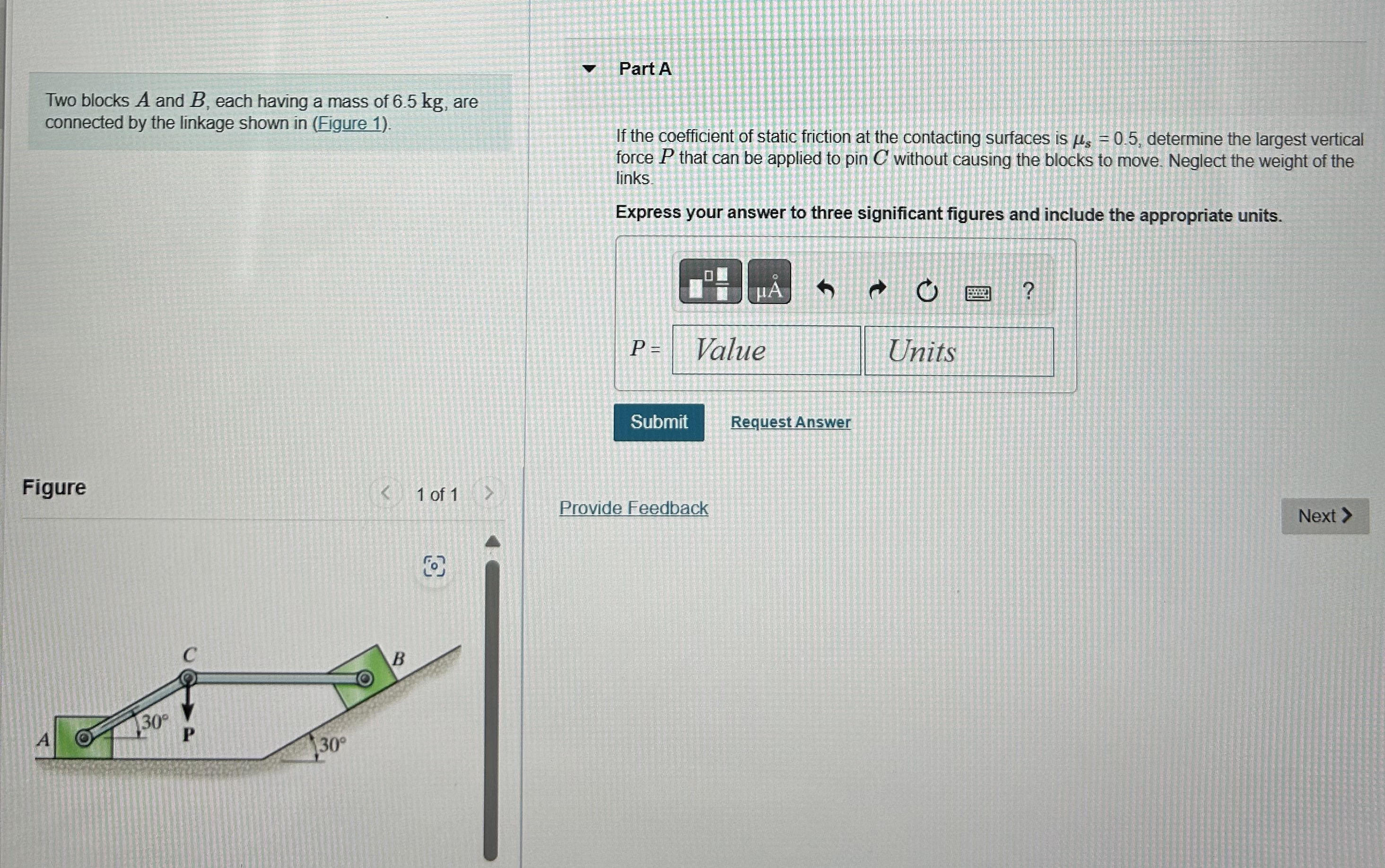 Q . 2 4 Two blocks A and B , each having a mass