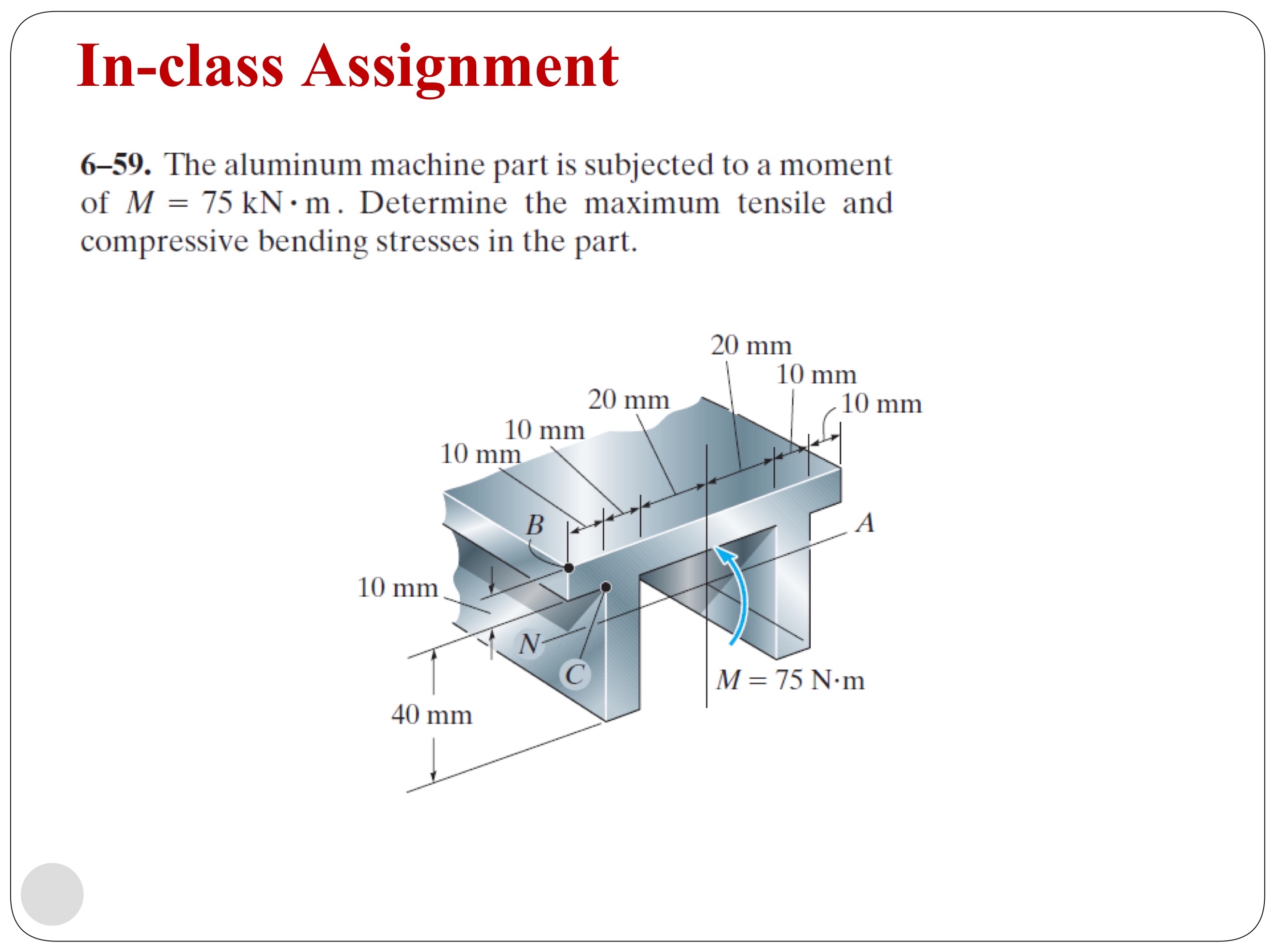 In - class Assignment 6 - 5 9 . The aluminum