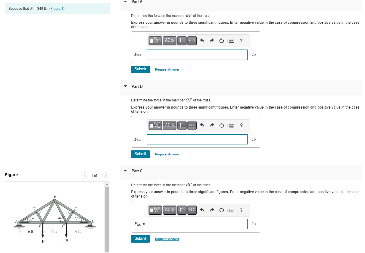 Suppose that \ ( P = 3 4 0 \ mathrm { lb } \ ) .