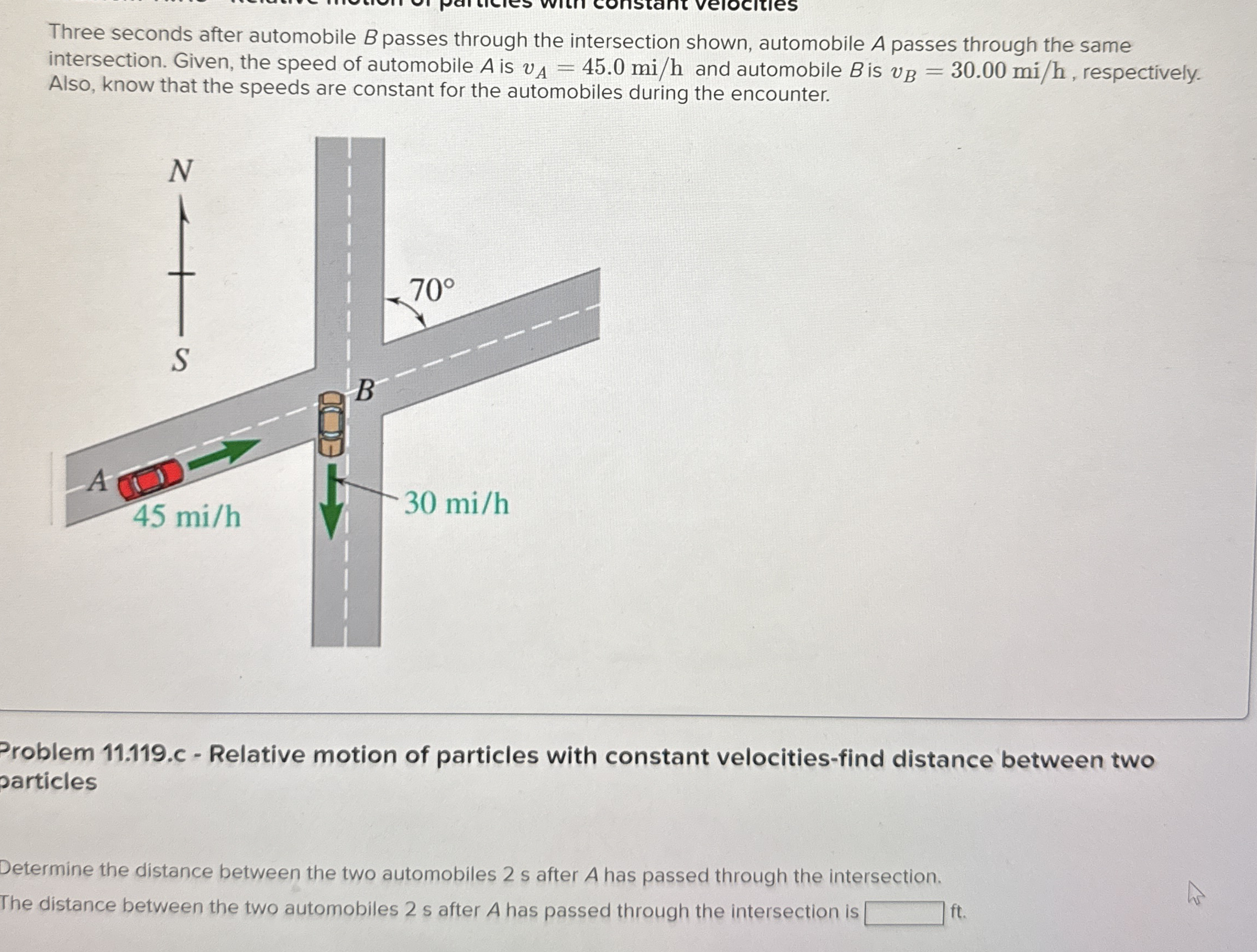 Problem 1 1 . 1 1 9 . c - Relative motion of