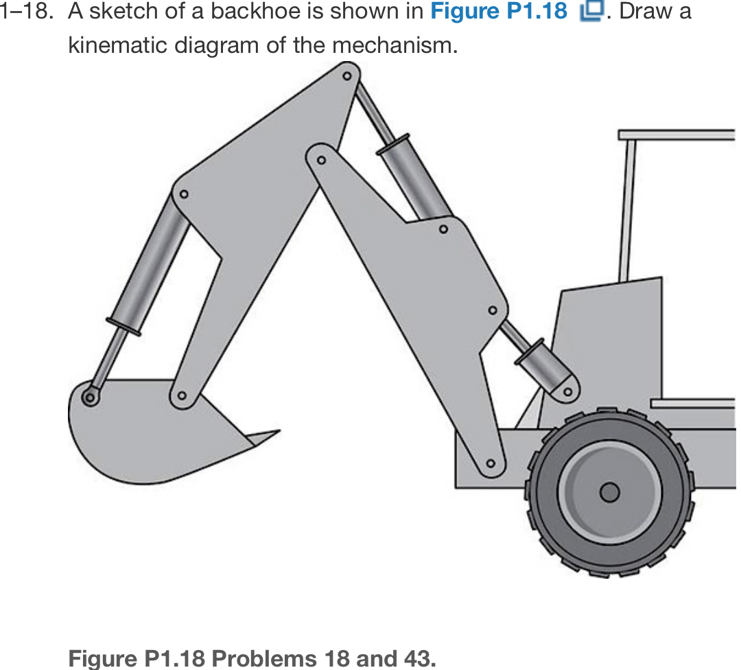 Draw a kinematic diagram of the mechanism.