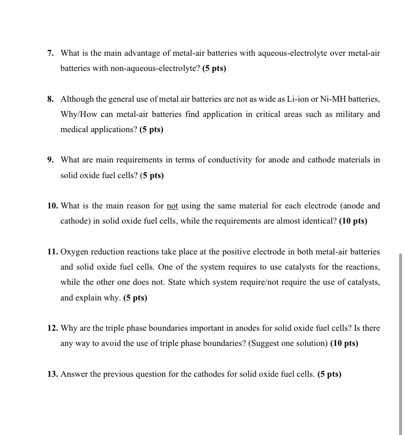 What is the main advantage of metal - air