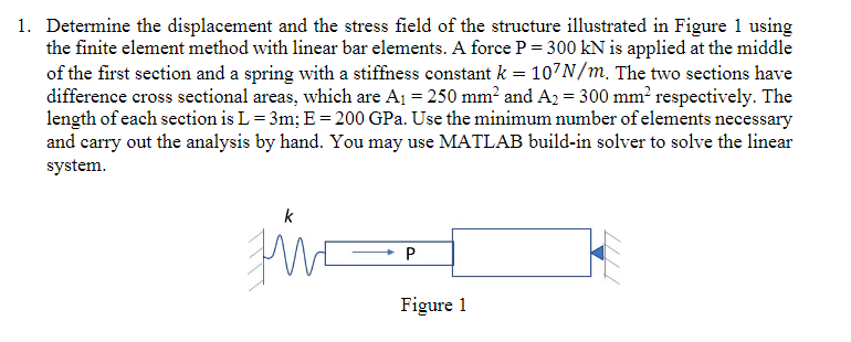 Determine the displacement and the stress field