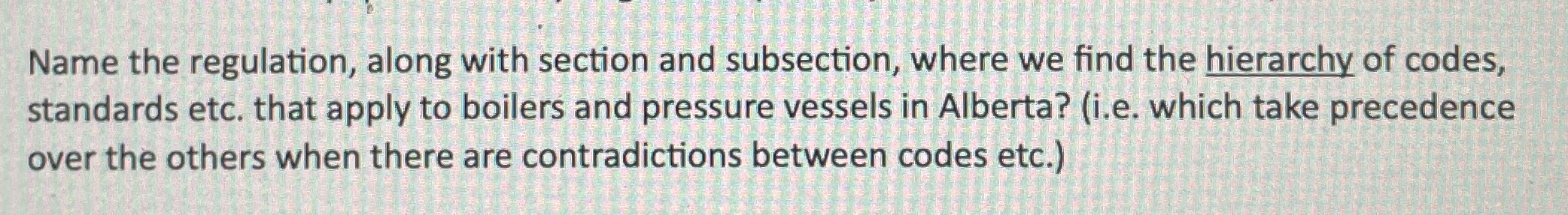 Name the regulation, along with section and