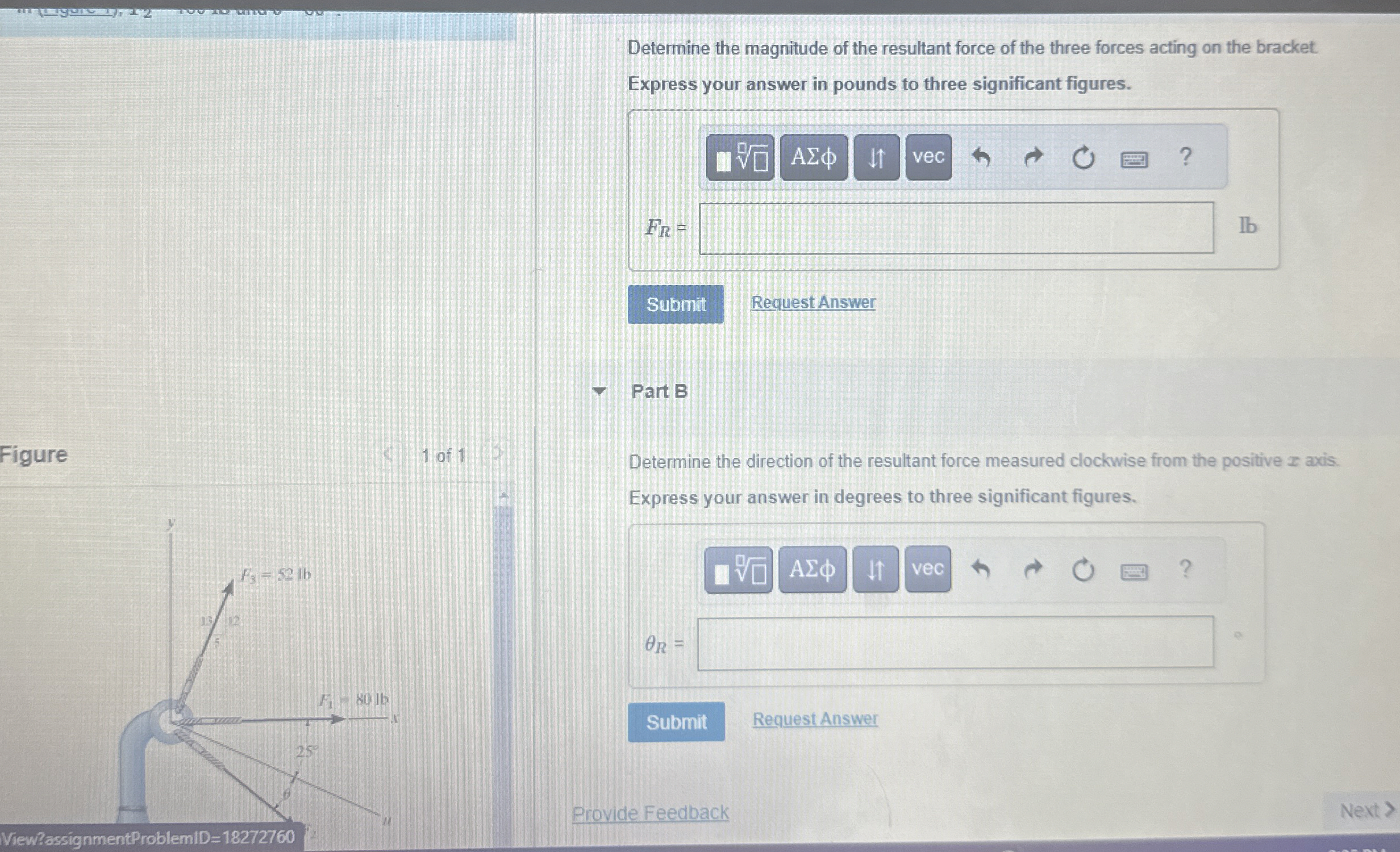 Determine the magnitude of the resultant force of