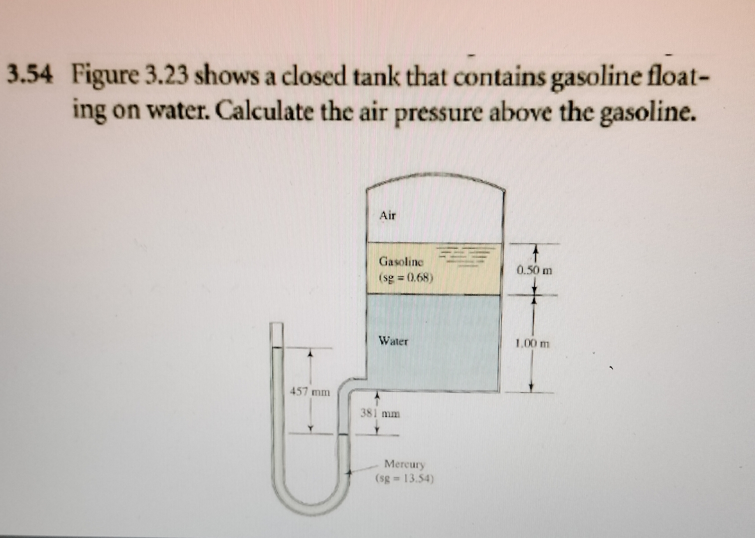 3 . 5 4 Figure 3 . 2 3 shows a closed tank that