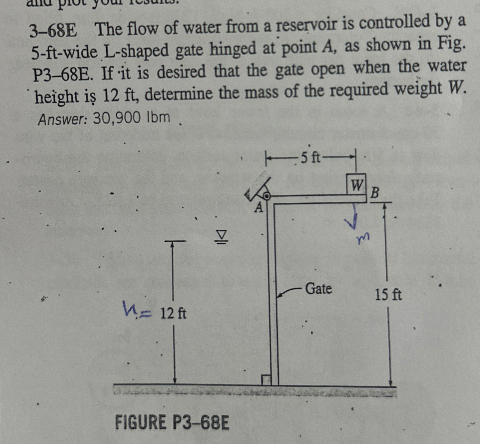 3 - 6 8 E The flow of water from a reservoir is