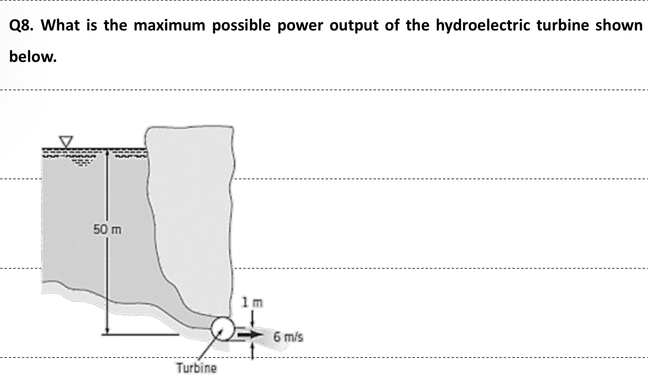 Q 8 . What is the maximum possible power output