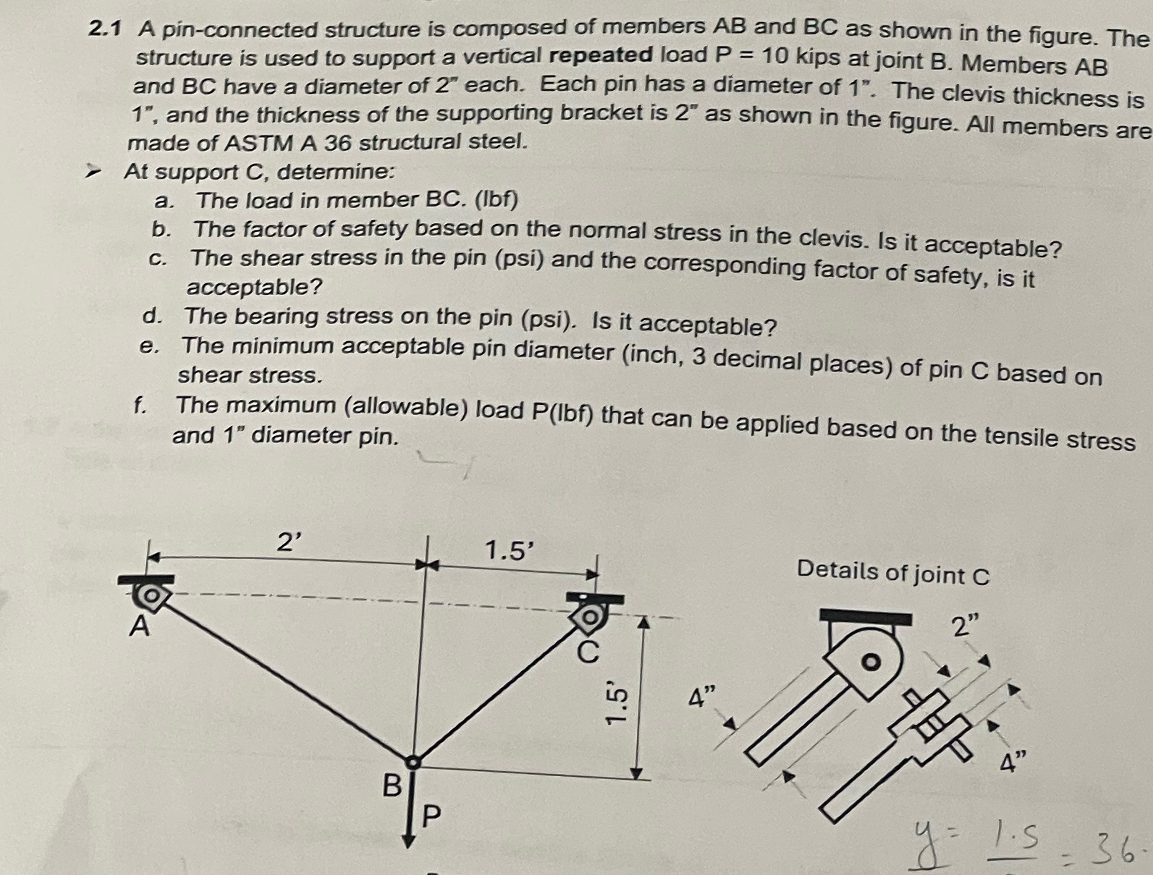2 . 1 A pin - connected structure is composed of