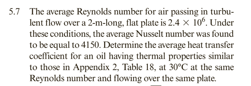 5 . 7 The average Reynolds number for air passing