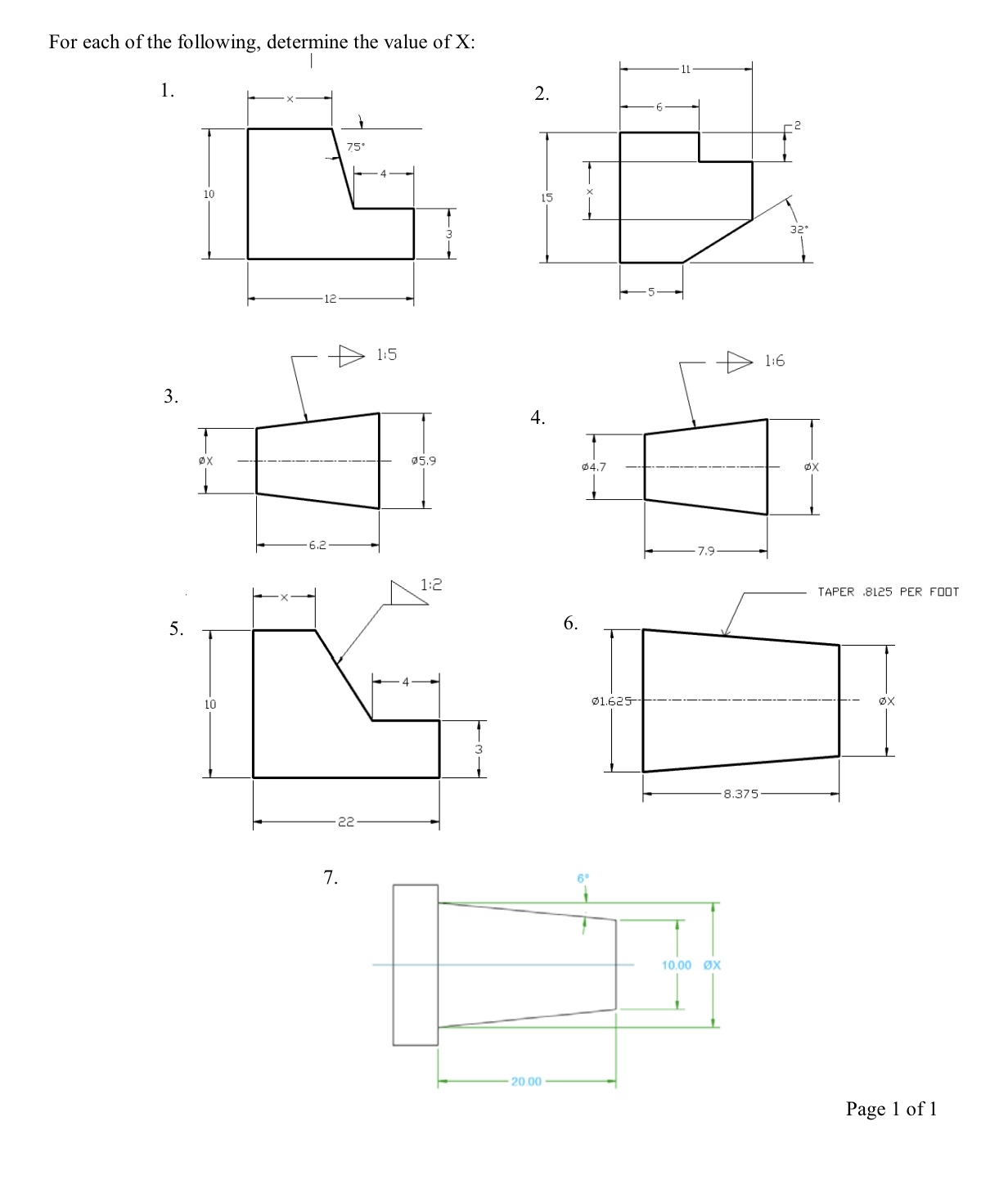 Please show all work on how each answer was