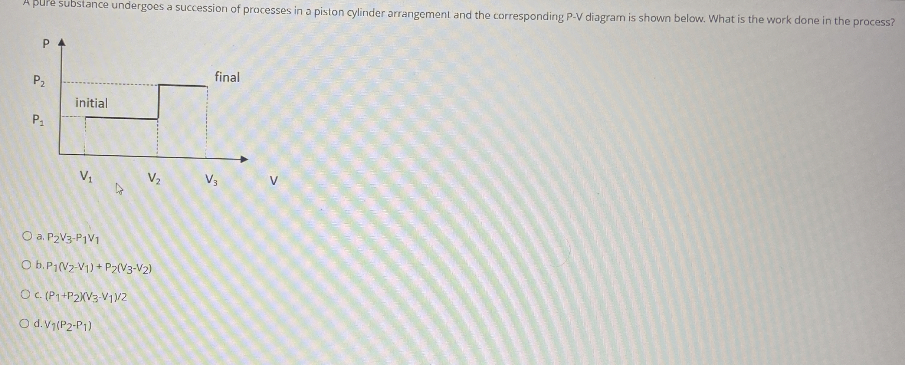 A pure substance undergoes a succession of