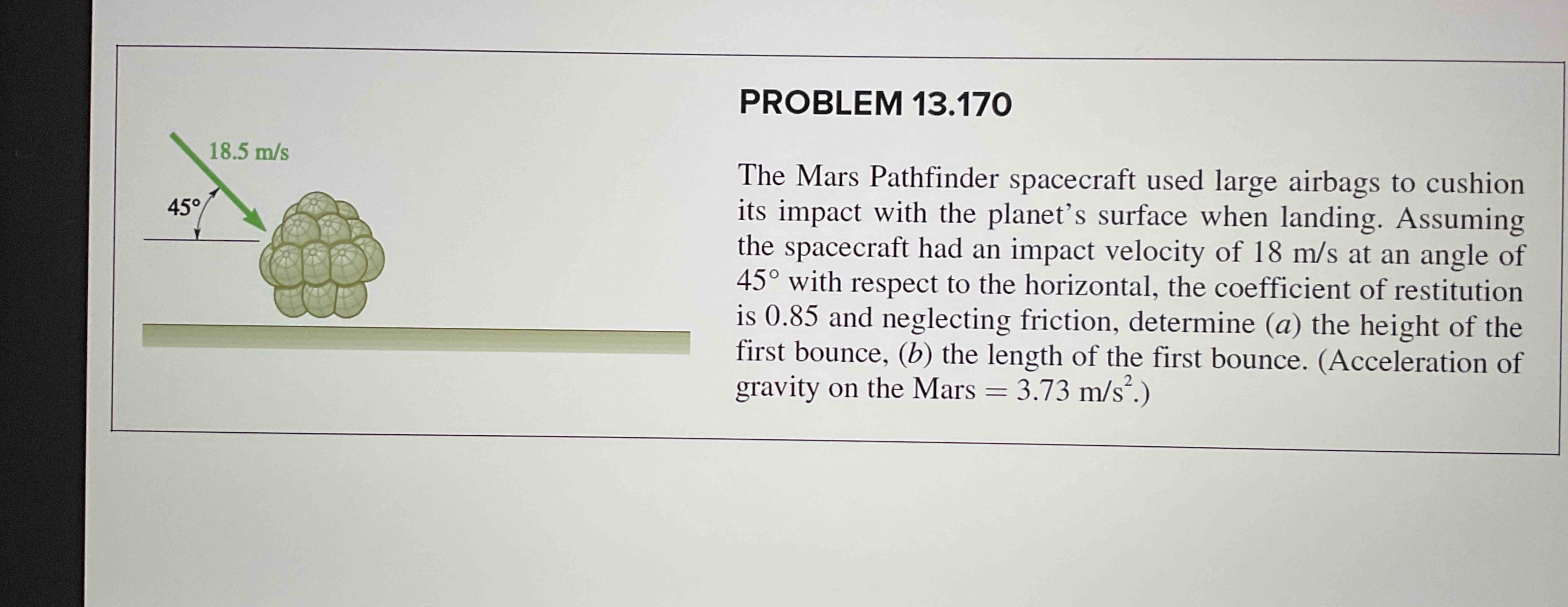 PROBLEM 1 3 . 1 7 0 The Mars Pathfinder