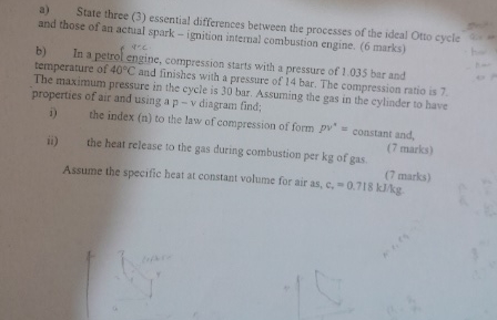 a ) State three ( 3 ) essential differences