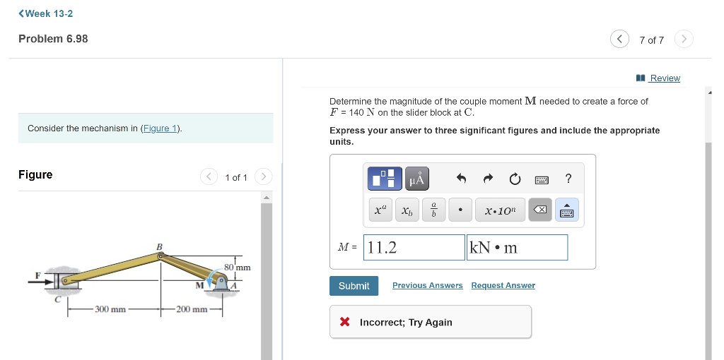 determine the magnitude of the reactions at pin B