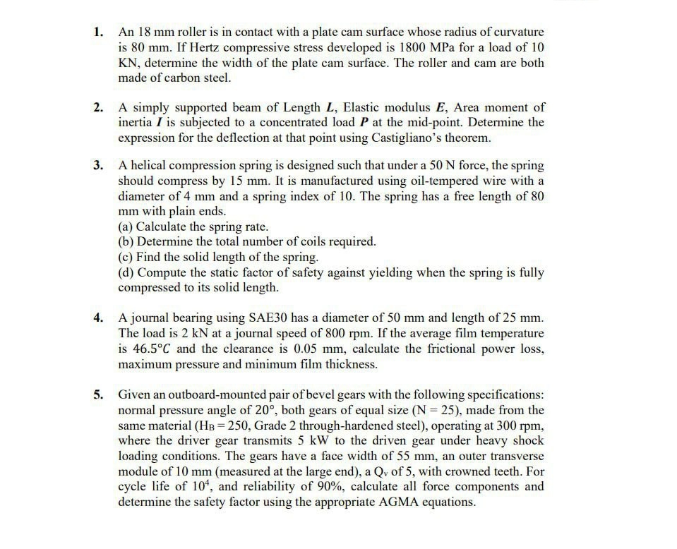 An 1 8 mm roller is in contact with a plate cam