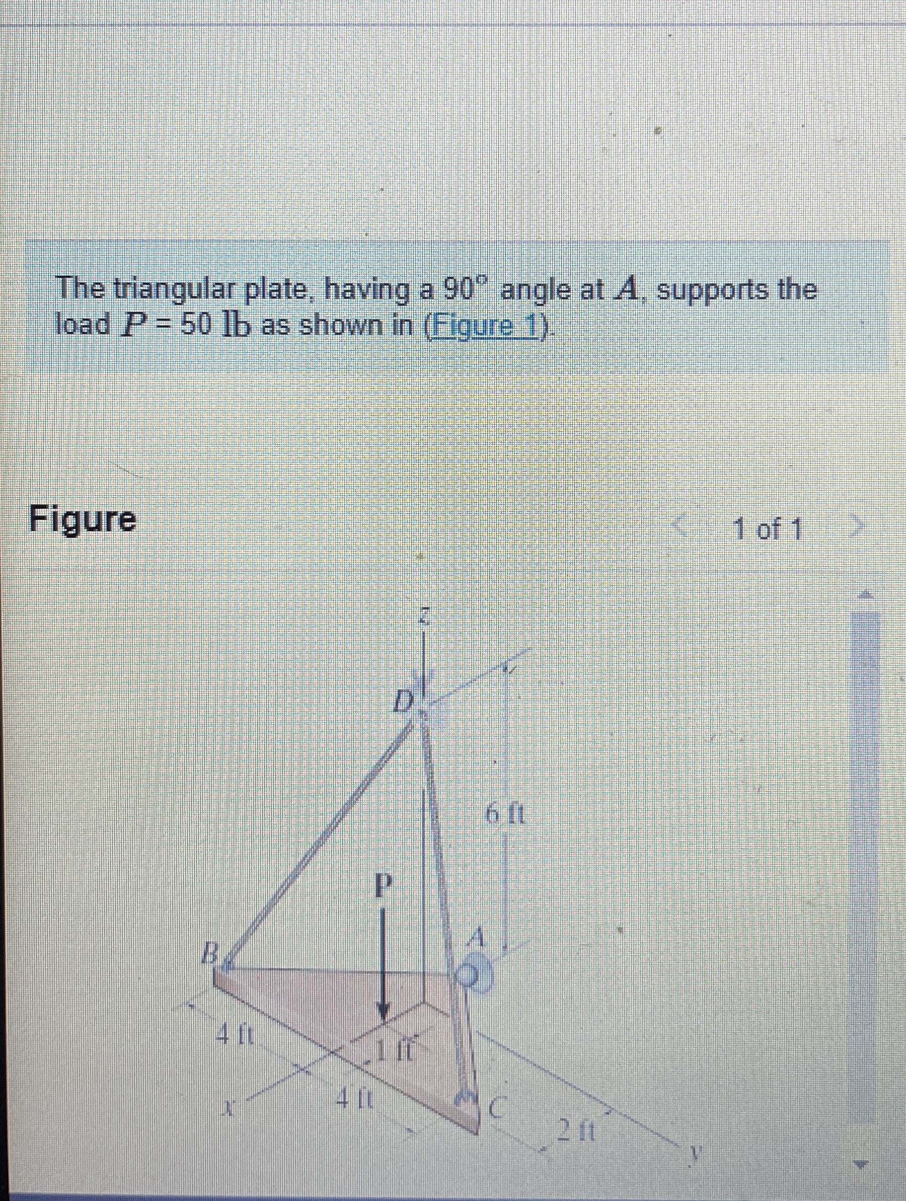 The triangular plate, having a 9 0 angle at A ,