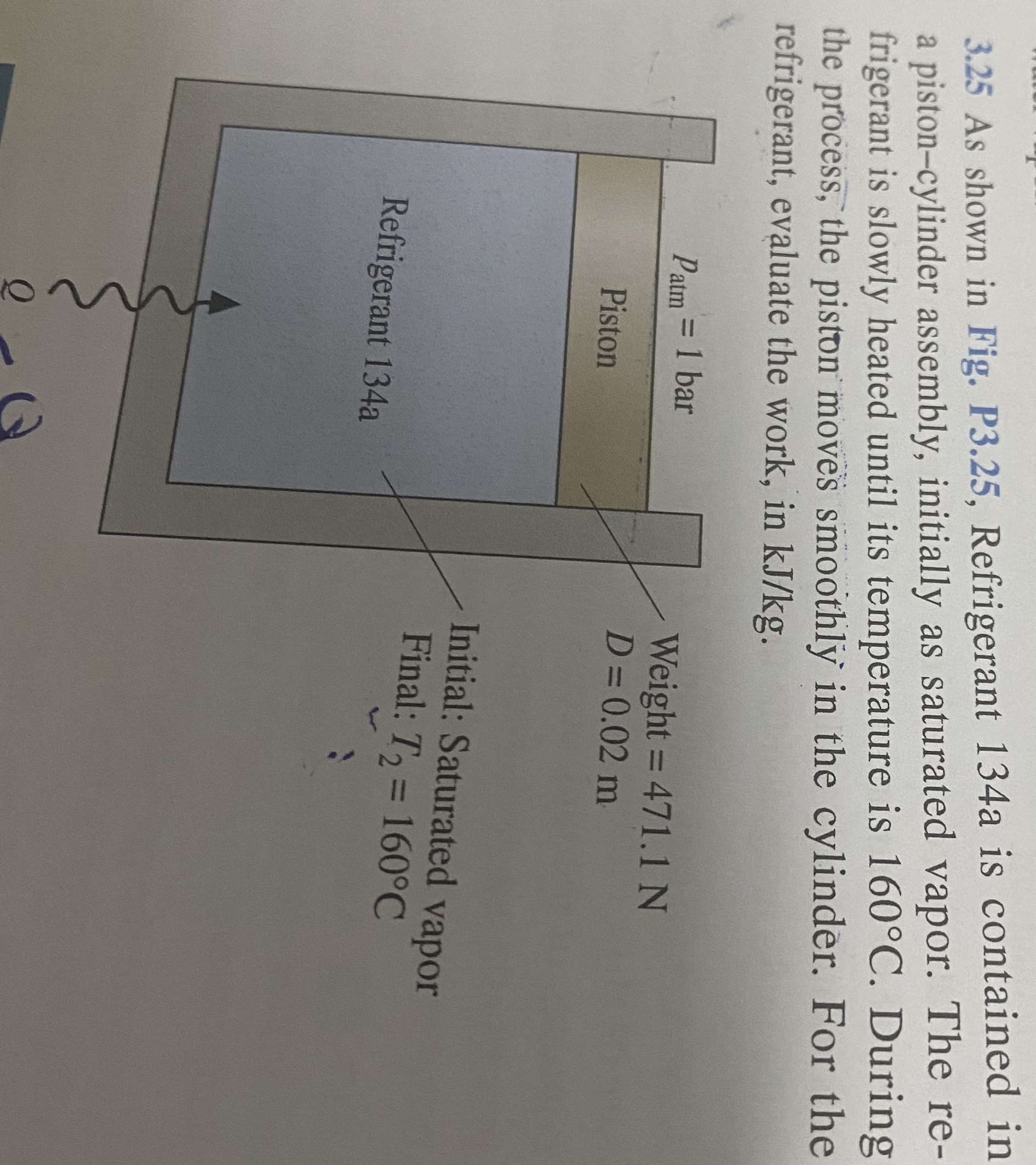 3 . 2 5 As shown in Fig. P 3 . 2 5 , Refrigerant
