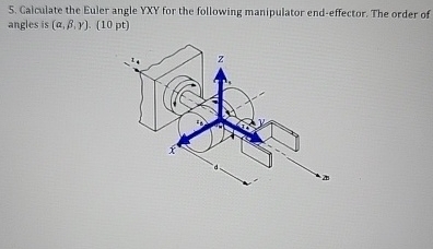 Calculate the Euler angle YXY for the following