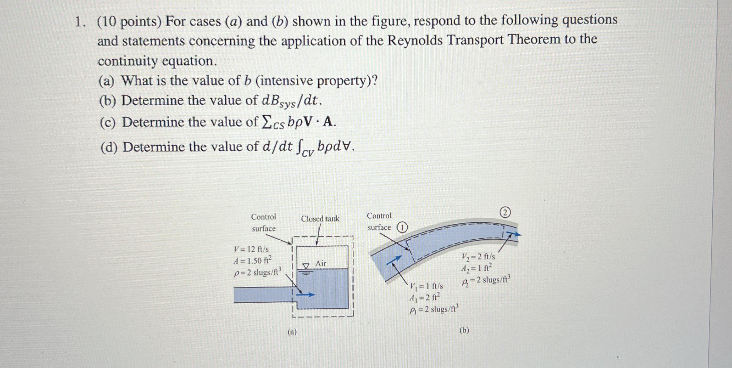 ( 1 0 points ) For cases ( a ) and ( b ) shown in