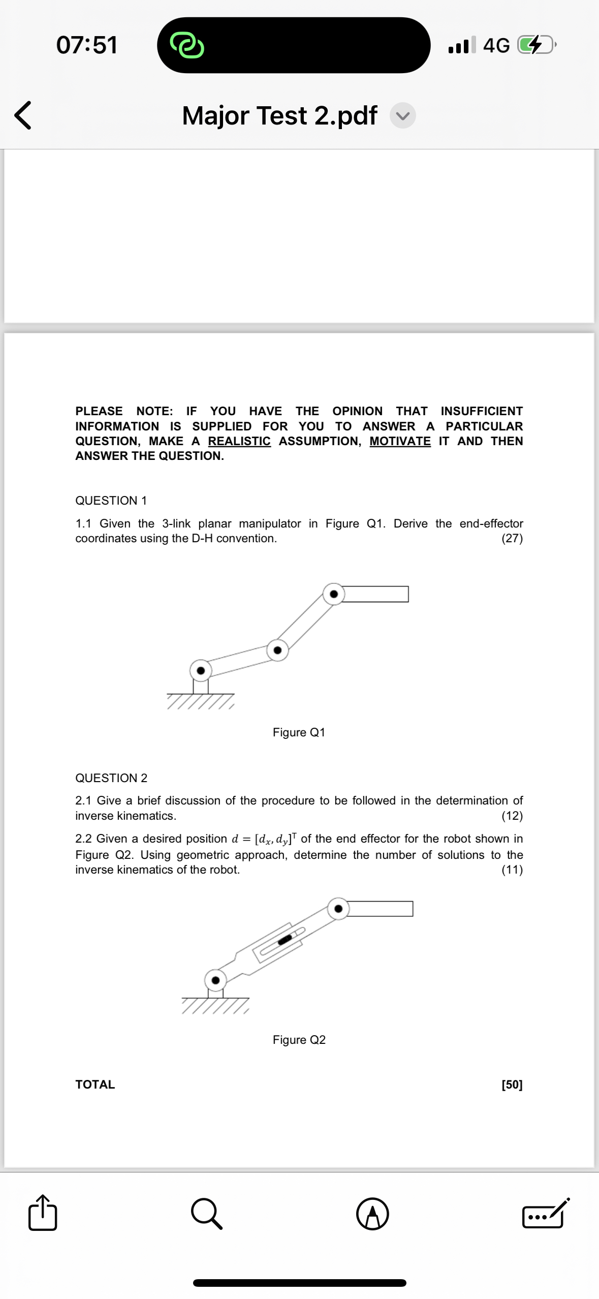 0 7 : 5 1 Major Test 2 . pdf PLEASE NOTE: IF YOU