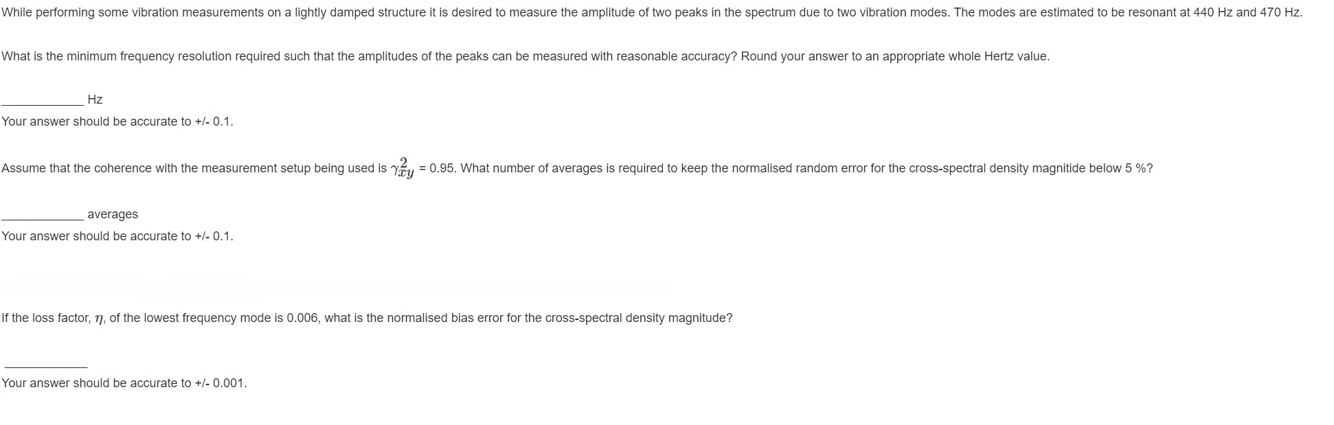 What is the minimum frequency resolution required