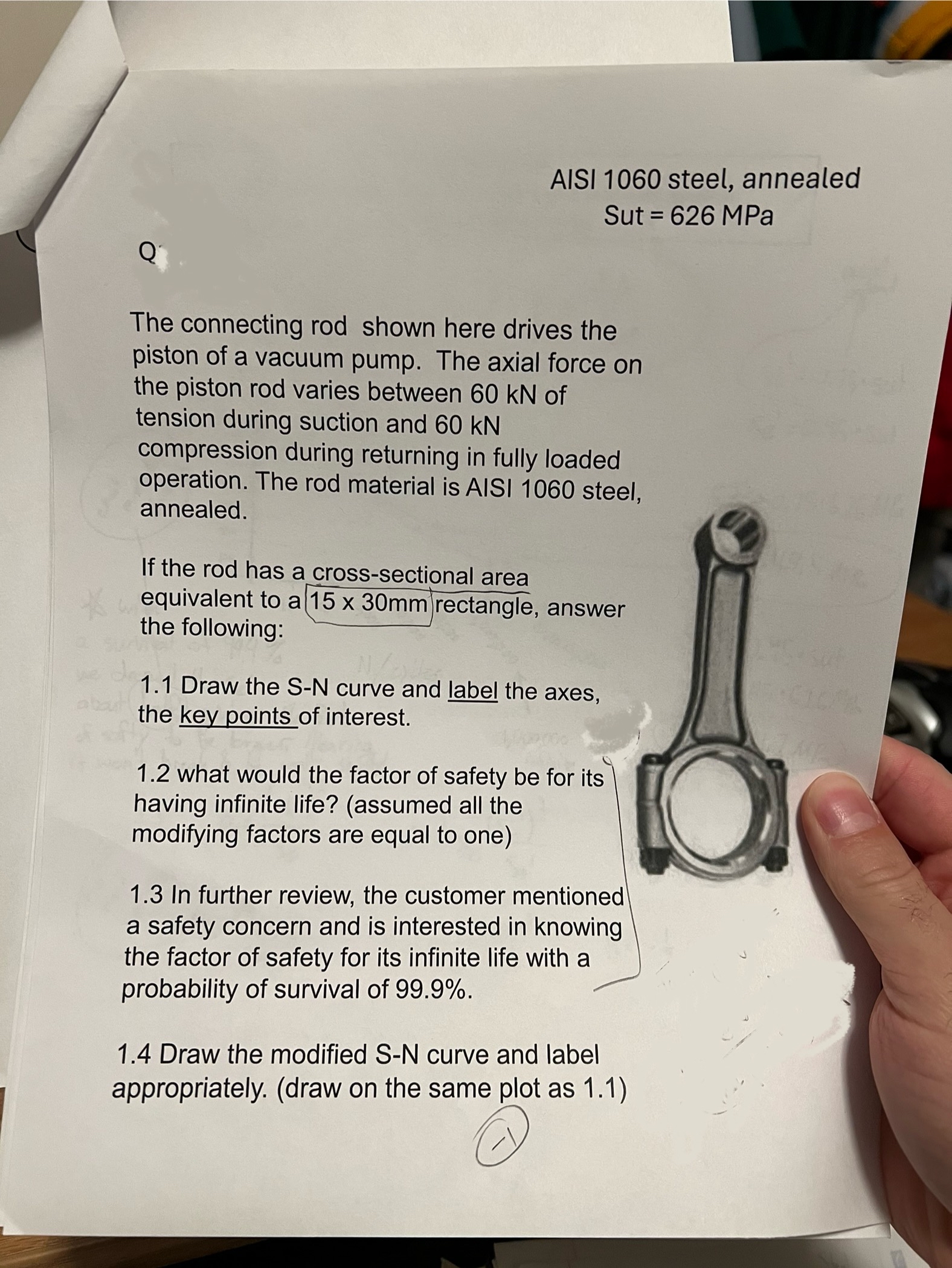 AISI 1 0 6 0 steel, annealed Sut = 6 2 6 MPa Q