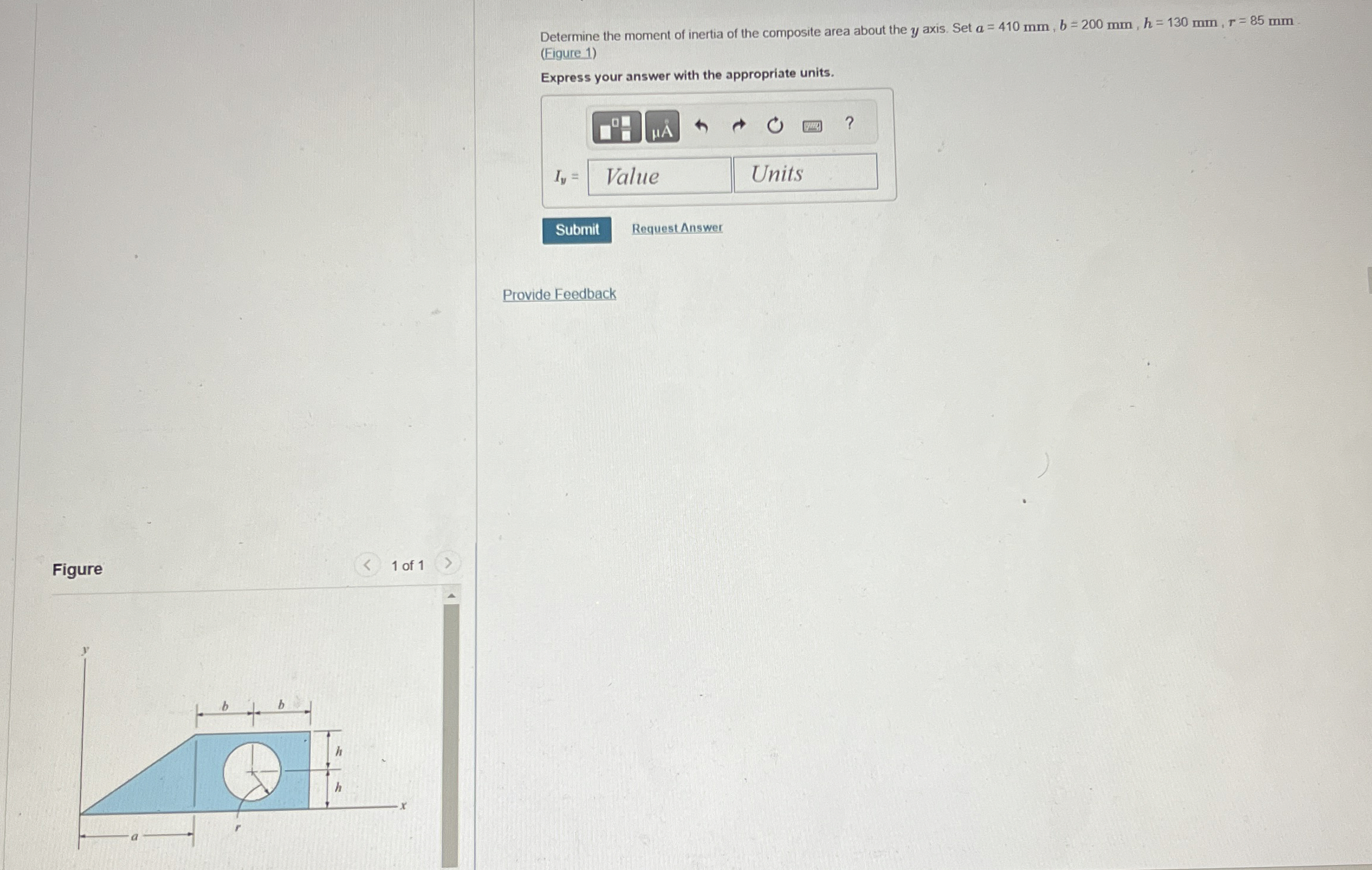 Determine the moment of inertia of the composite