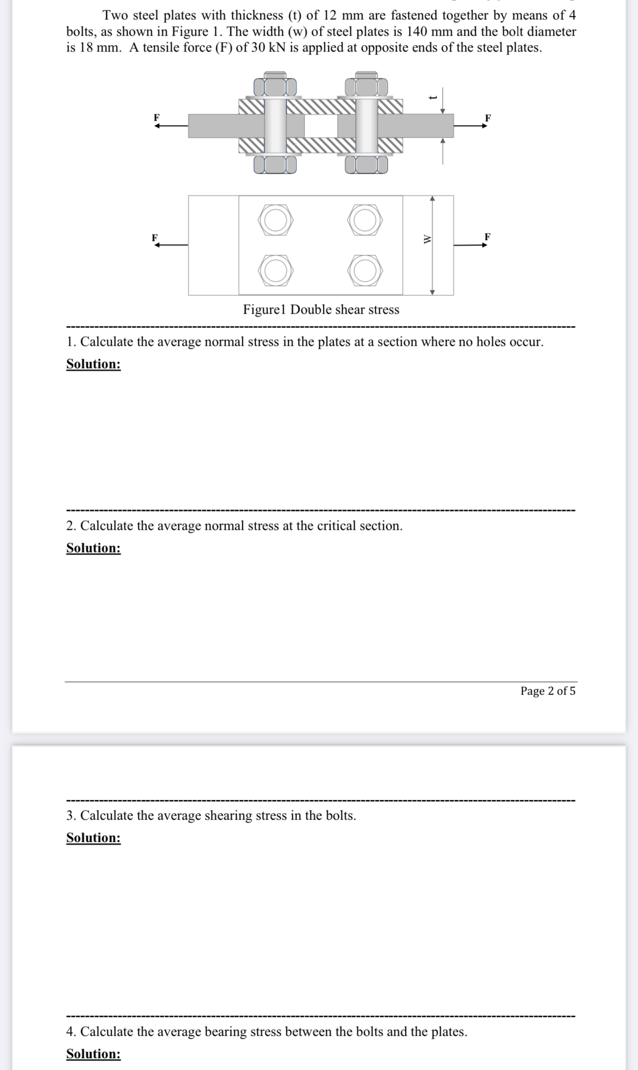 Two steel plates with thickness ( t ) of 1 2 mm