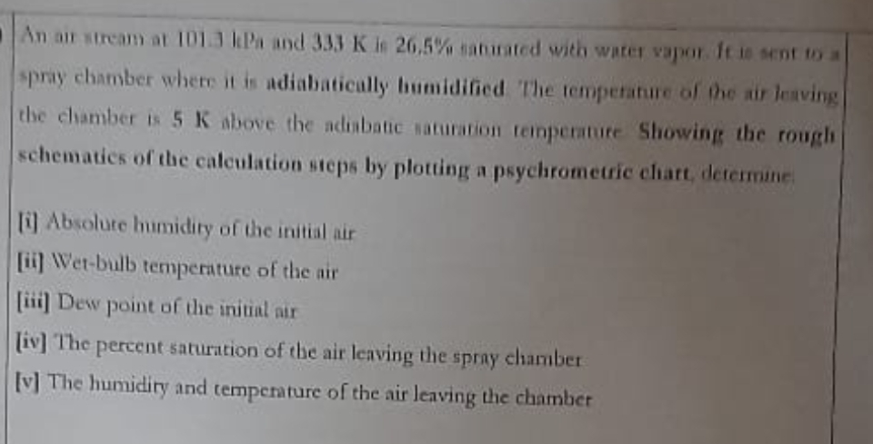 spray chamber wheer it is adiabaticully