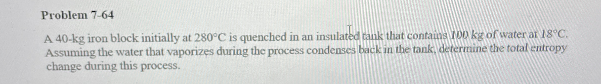 Problem 7 - 6 4 A 4 0 - k g iron block initially
