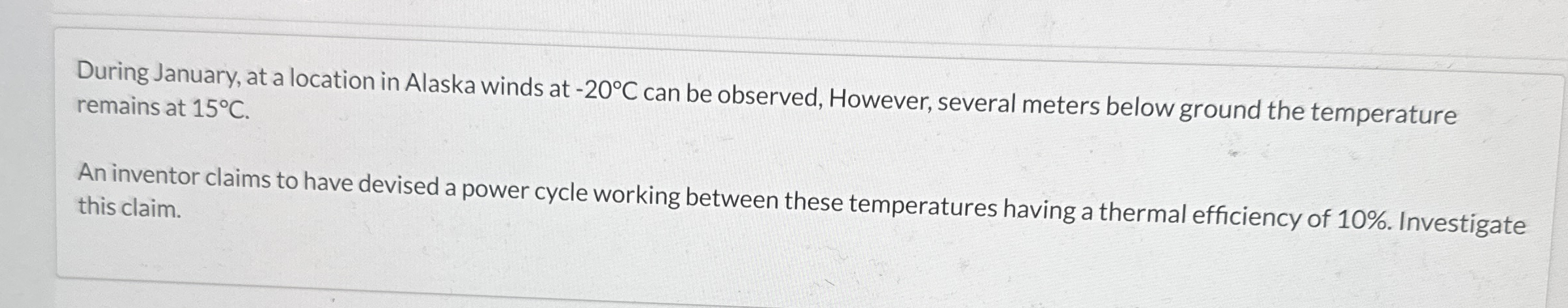 During January, at a location in Alaska winds at