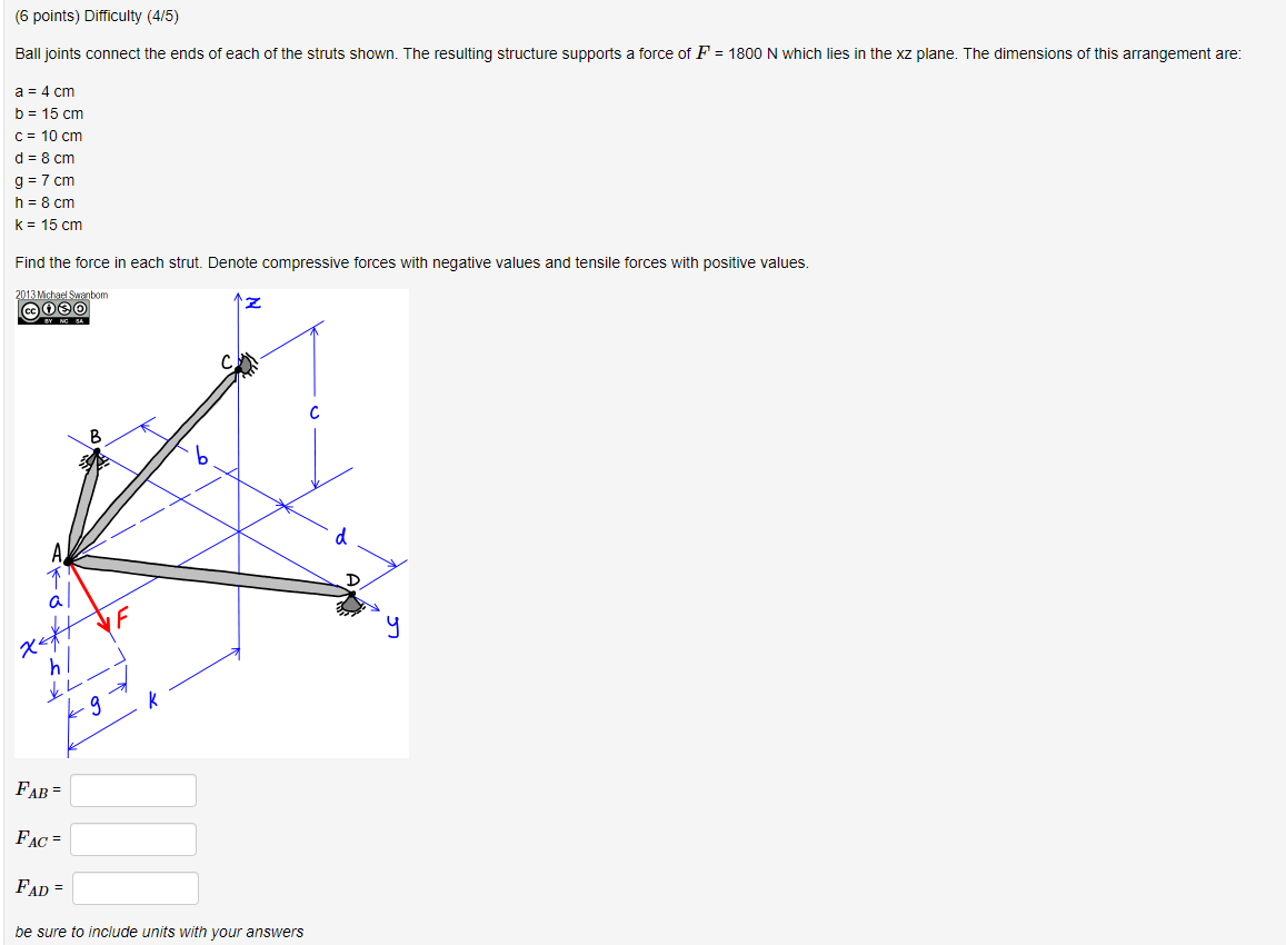 ( 6 points ) Difficulty ( 4 / 5 ) Ball joints