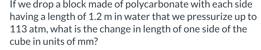 If we drop a block made of polycarbonate with