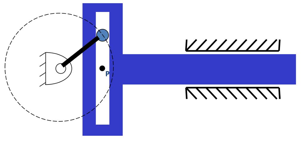 Draw a vector loop for analyzing the mechanism (