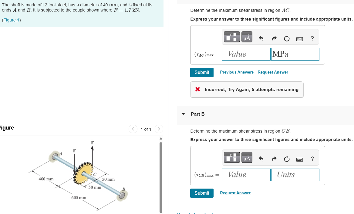 The shaft is made of L 2 tool steel, has a