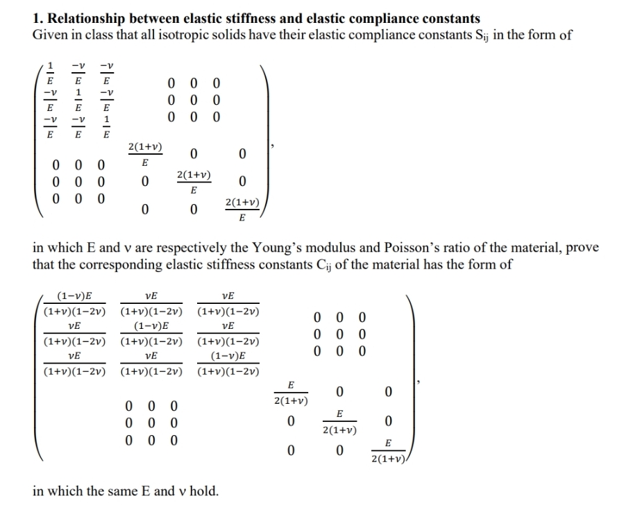 Relationship between elastic stiffness and