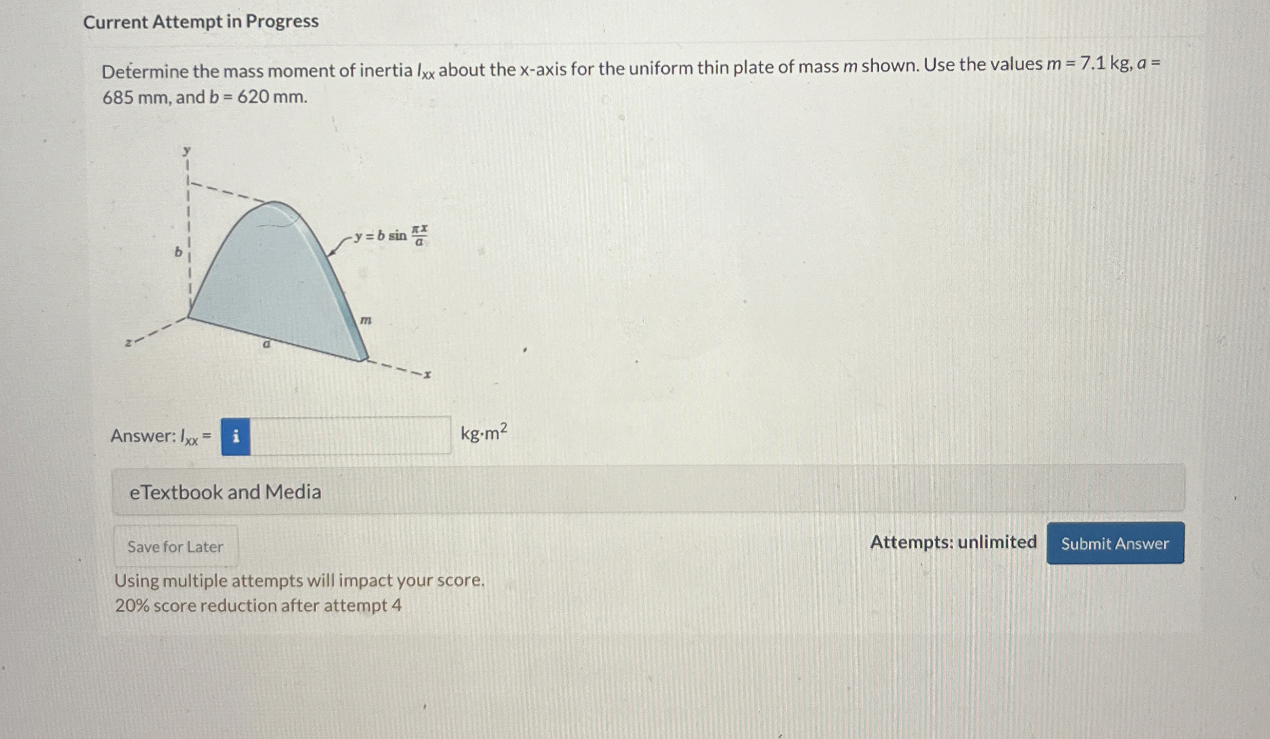 Current Attempt in Progress Determine the mass