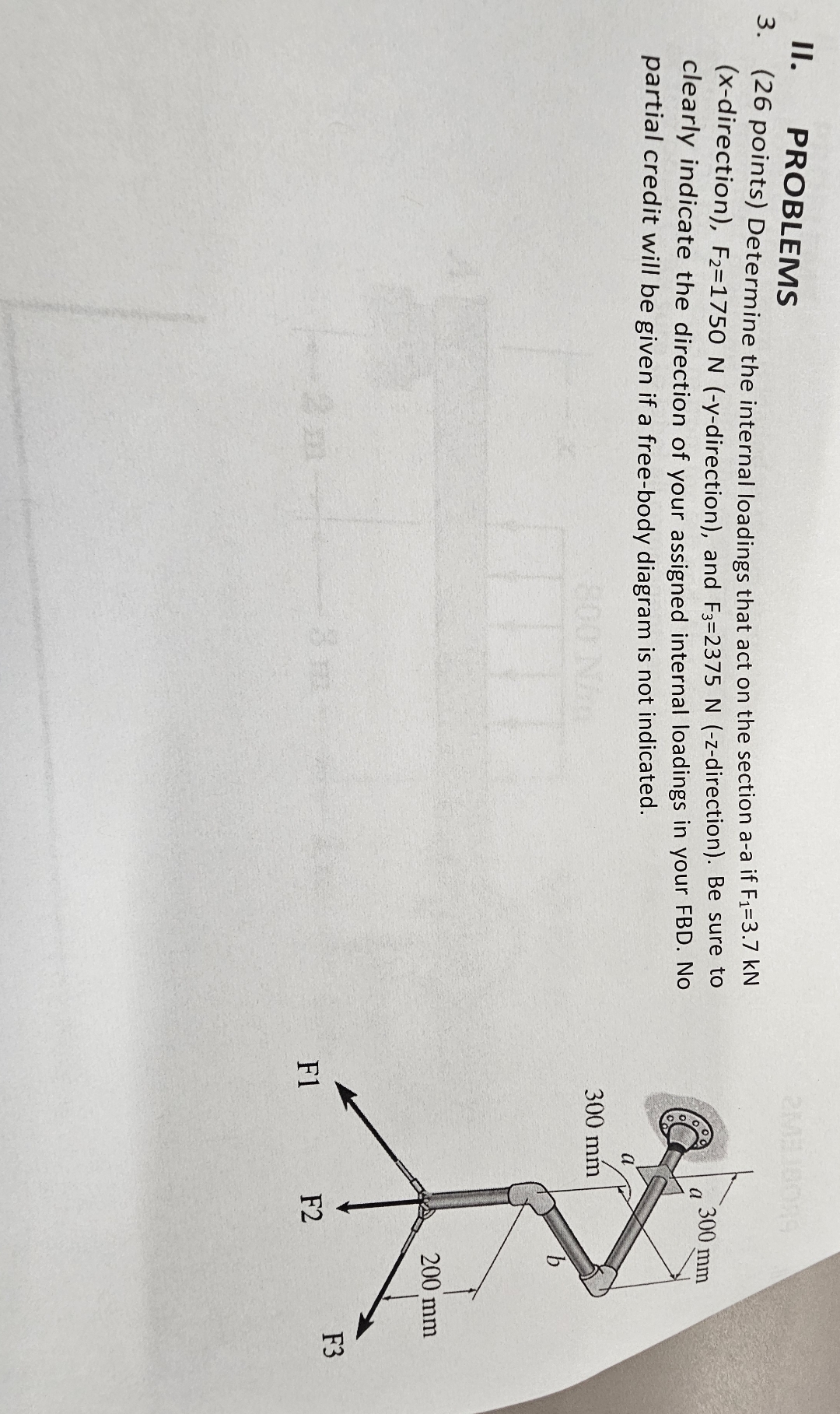 II . PROBLEMS ( 2 6 points ) Determine the