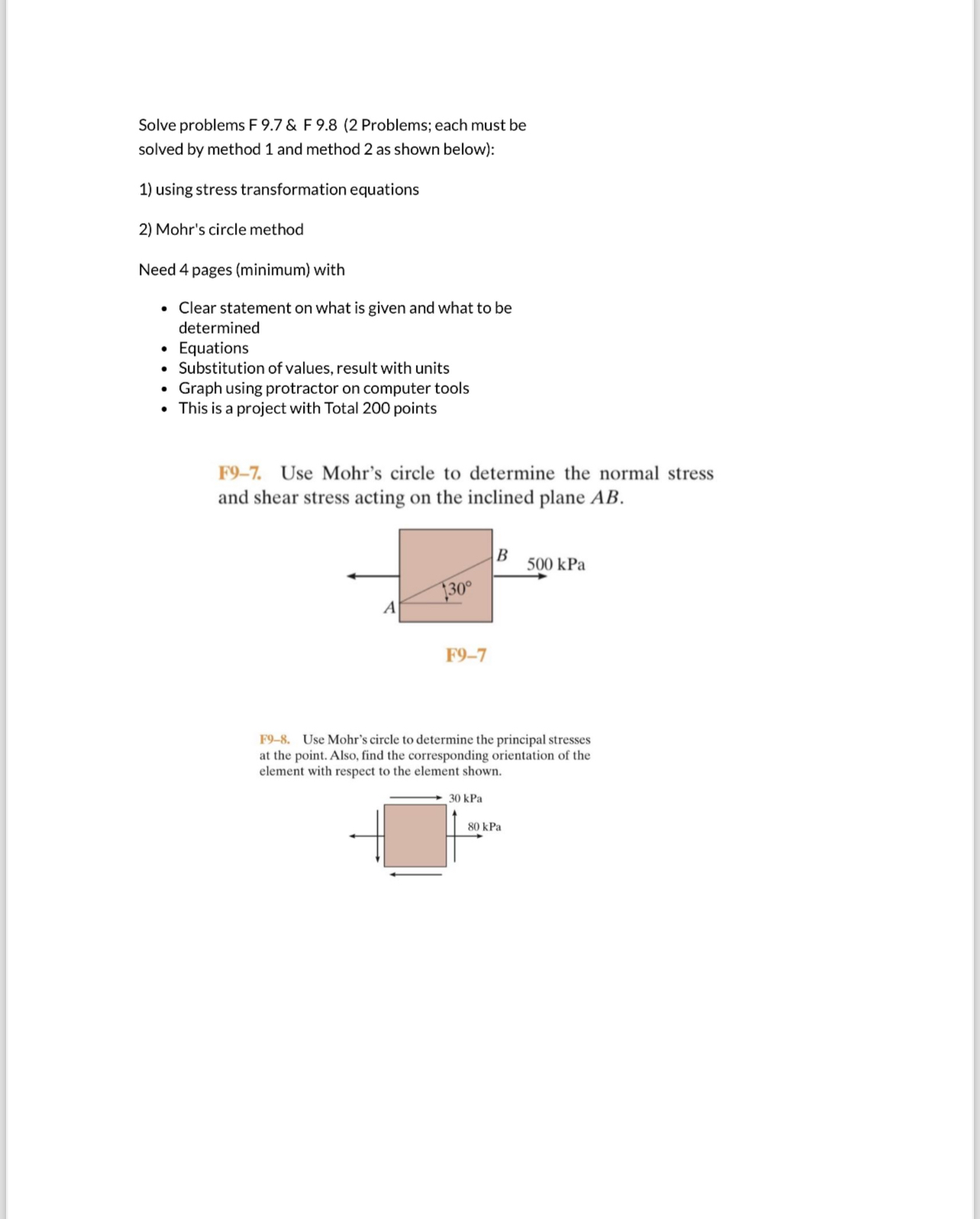 Solve problems F 9 . 7 & F 9 . 8 ( 2 Problems;