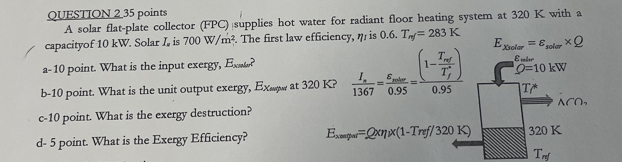 QUESTION 2 3 5 points A solar flat - plate
