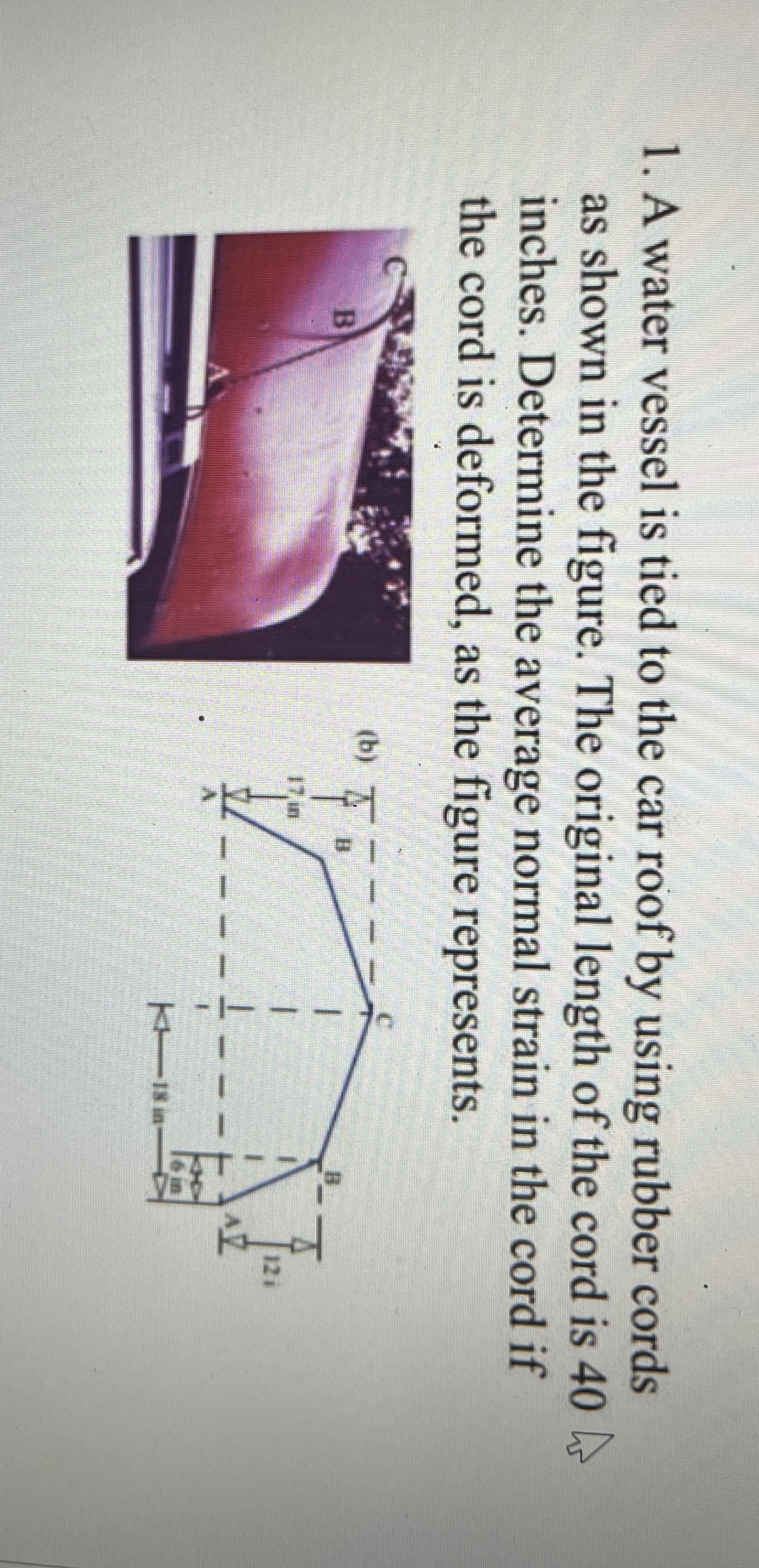 A water vessel is tied to the car roof by using