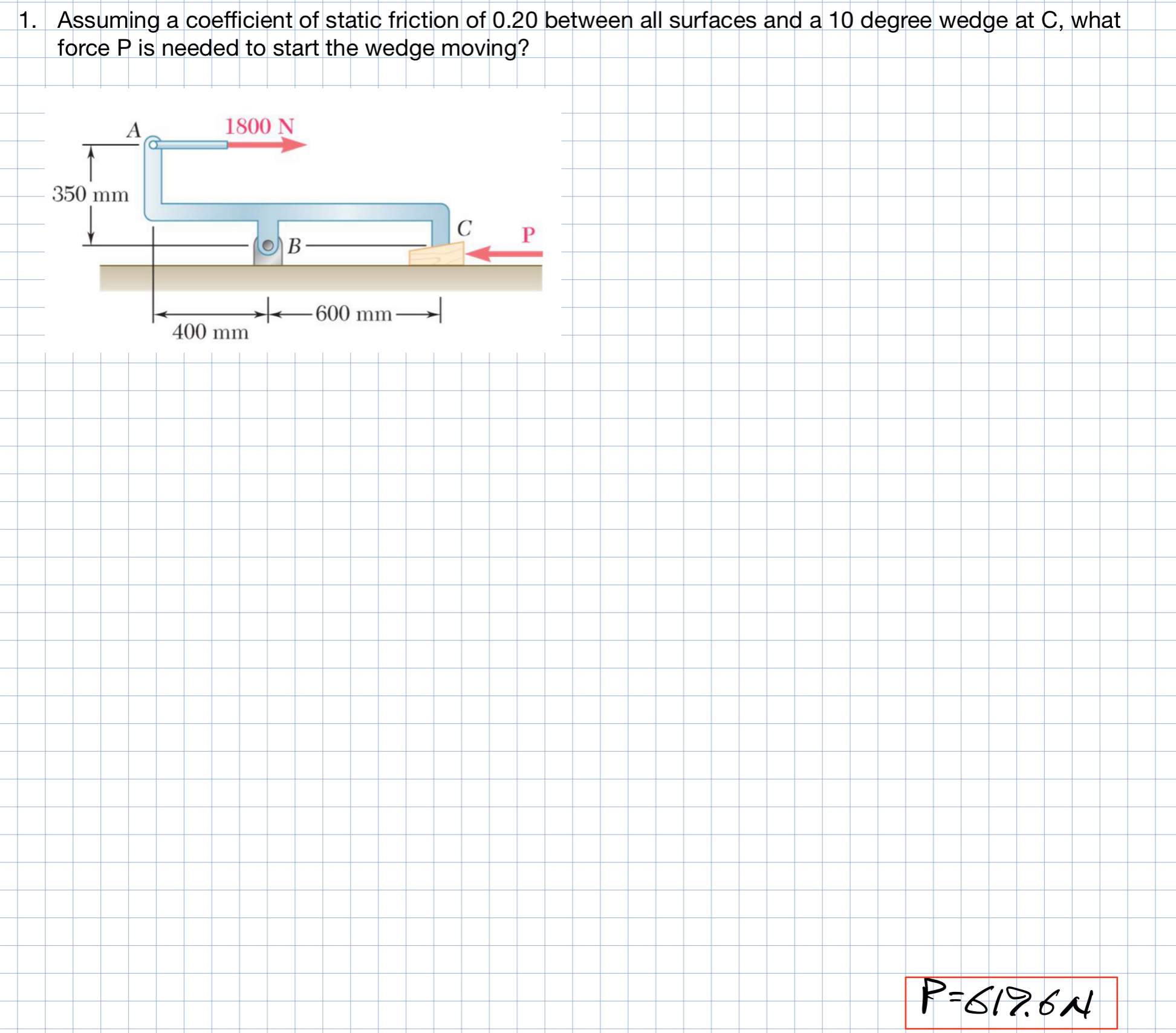 Assuming a coefficient of static friction of 0 .