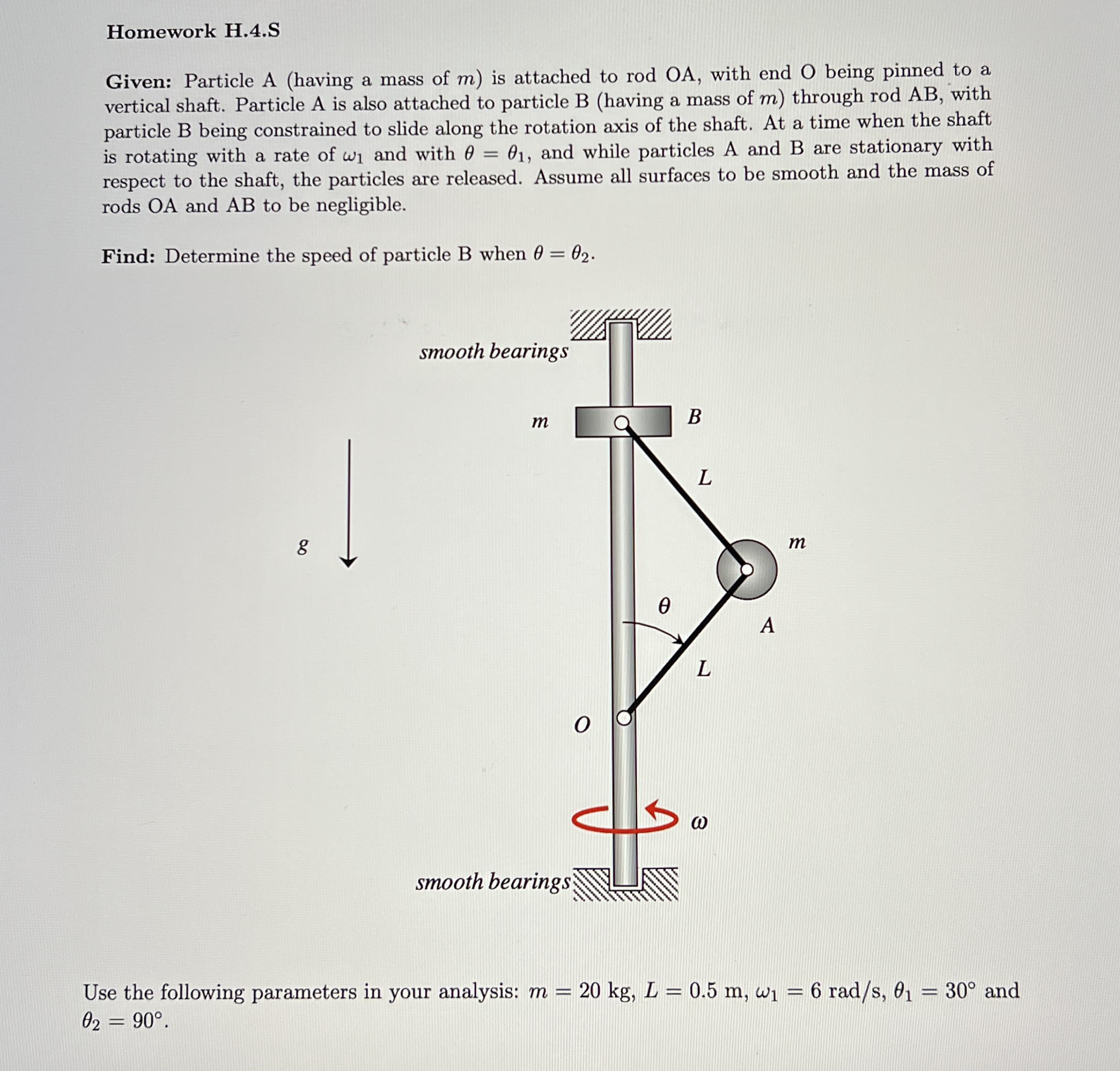 Homework H . 4 . S Given: Particle A ( having a